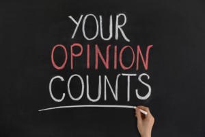 Your opinion counts