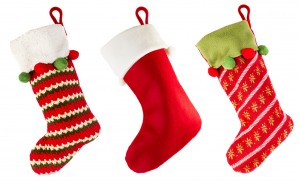 Christmas stocking isolated on white background